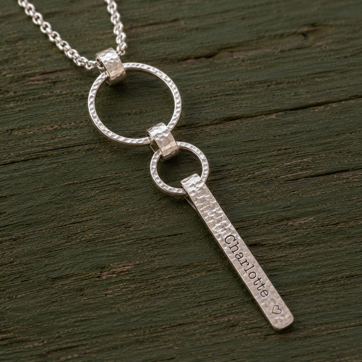 Handmade Sterling Silver Geometric Pendant Necklace