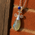 Natural Labradorite & Lapis Lazuli Necklace | Artisan Sterling Silver Jewelry for Women