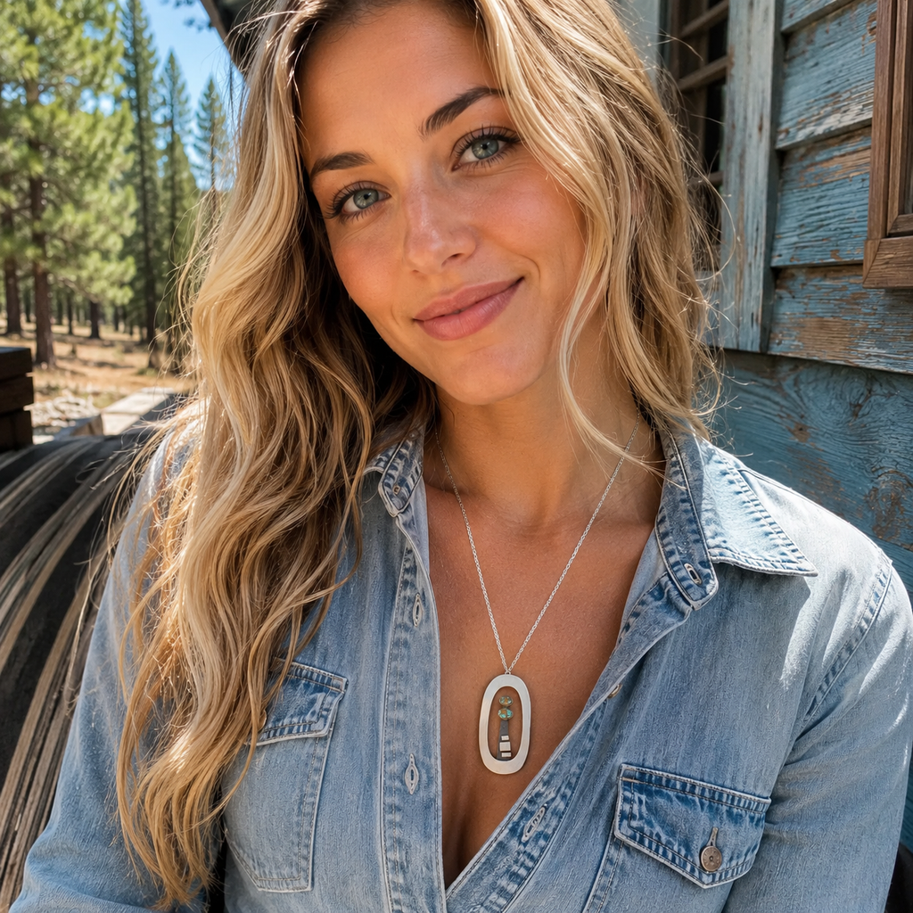 Natural Royston Turquoise Sterling Silver Necklace | Artisan Handmade Jewelry for Women