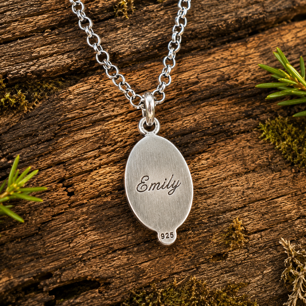 Handmade Sterling Silver Green Jasper Pendant Necklace