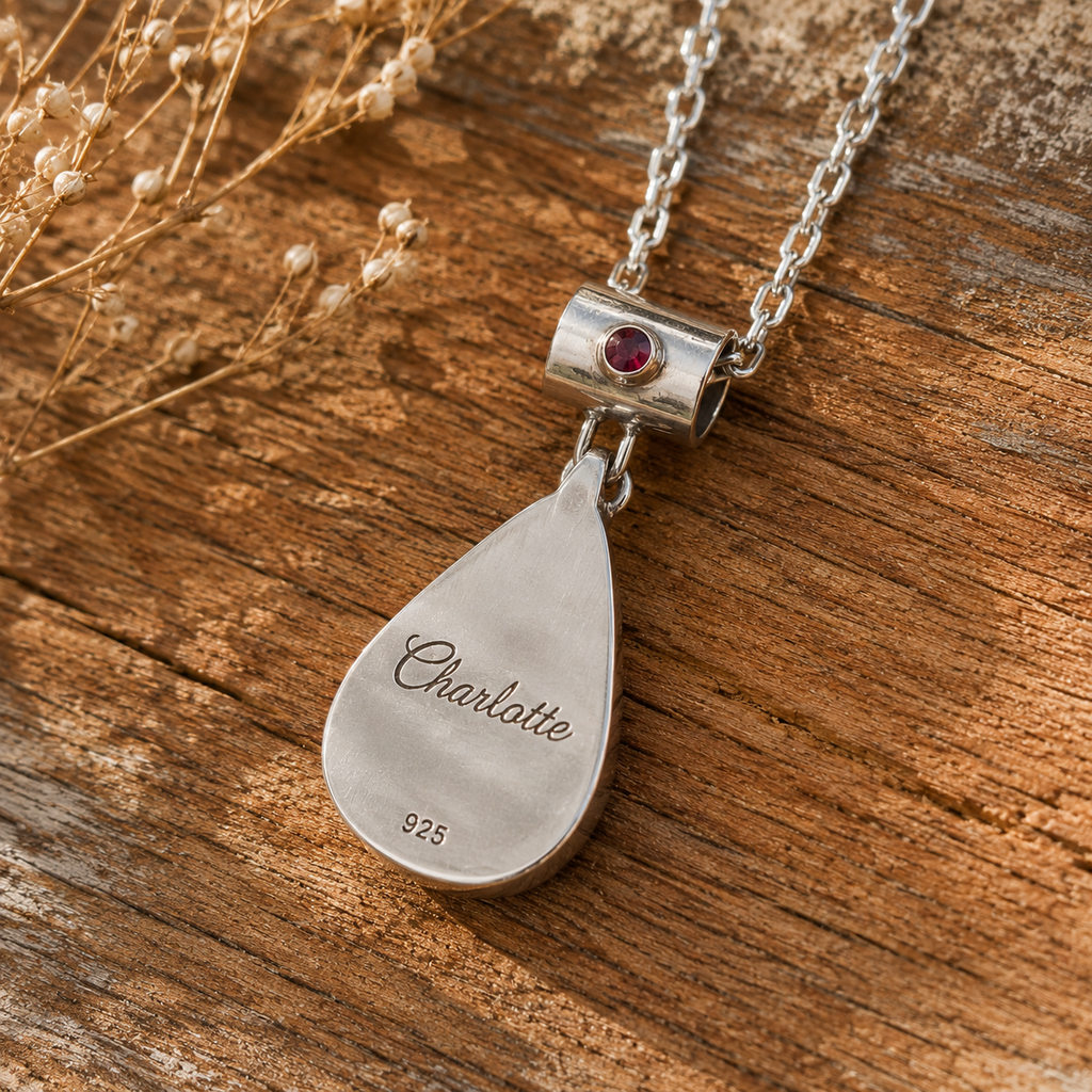 Handcrafted Amazonite, Garnet & Crystal Sterling Silver Necklace