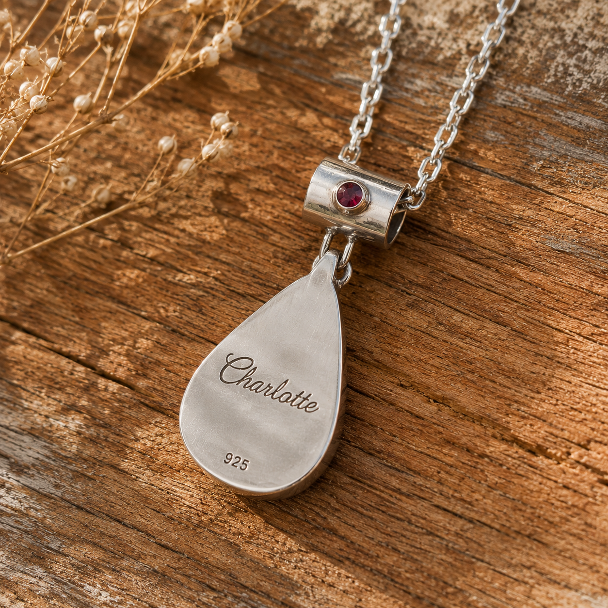 Handcrafted Amazonite, Garnet & Crystal Sterling Silver Necklace