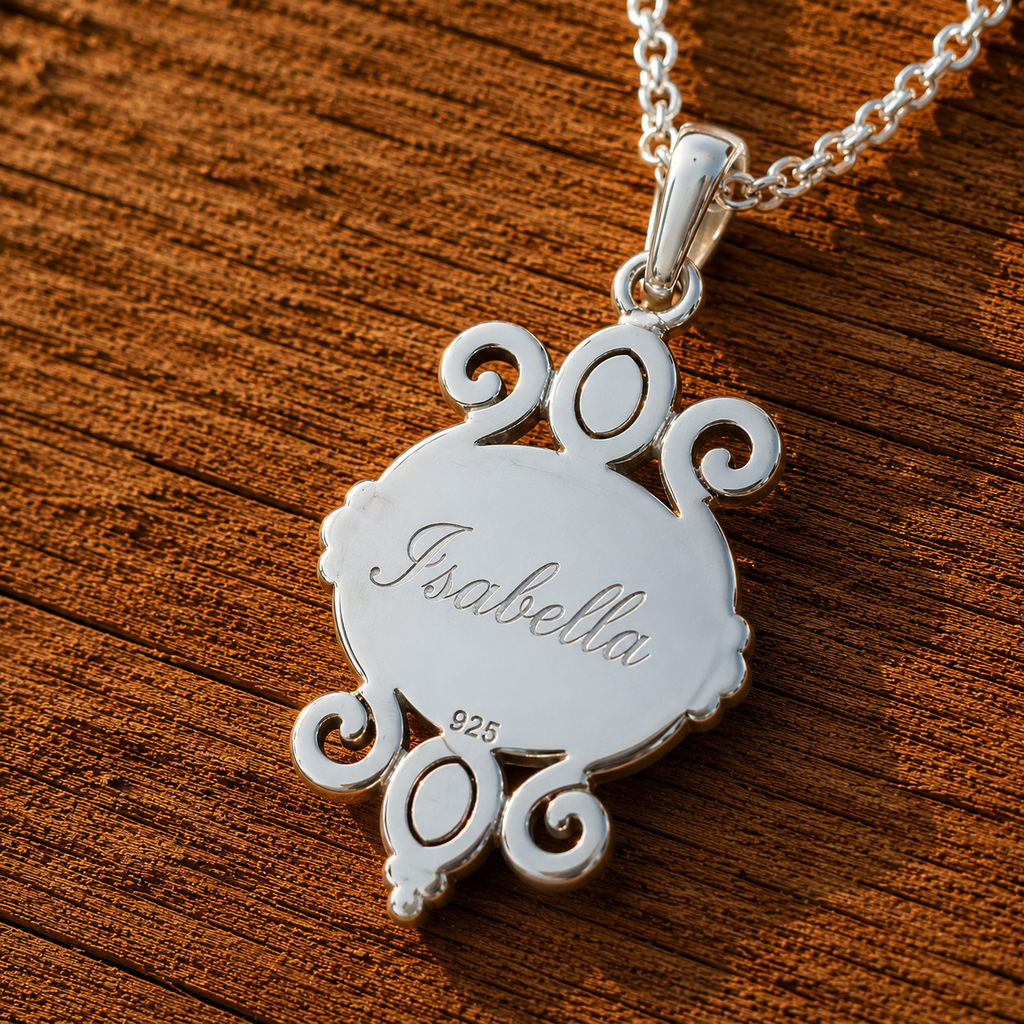 Handcrafted Moonstone Sterling Silver Pendant Necklace