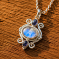 Handcrafted Moonstone Sterling Silver Pendant Necklace