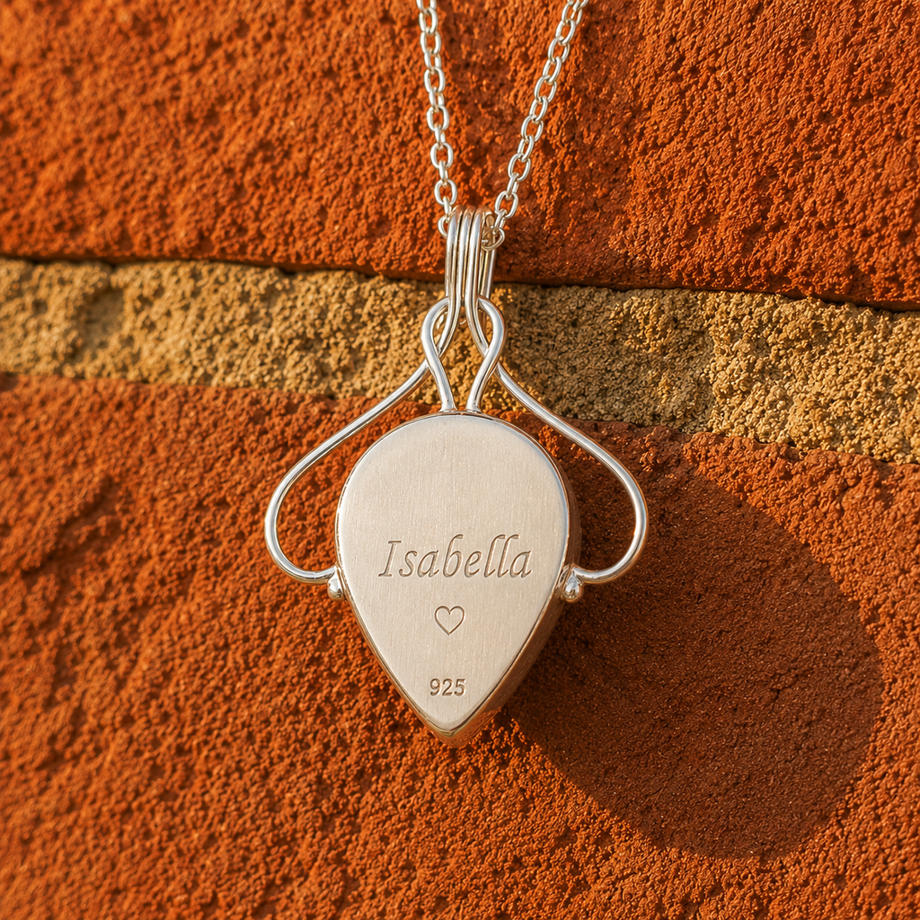 Handcrafted Rainbow Moonstone Sterling Silver Necklace