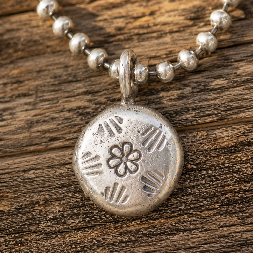 Handcrafted Sterling Silver Floral Pendant Necklace