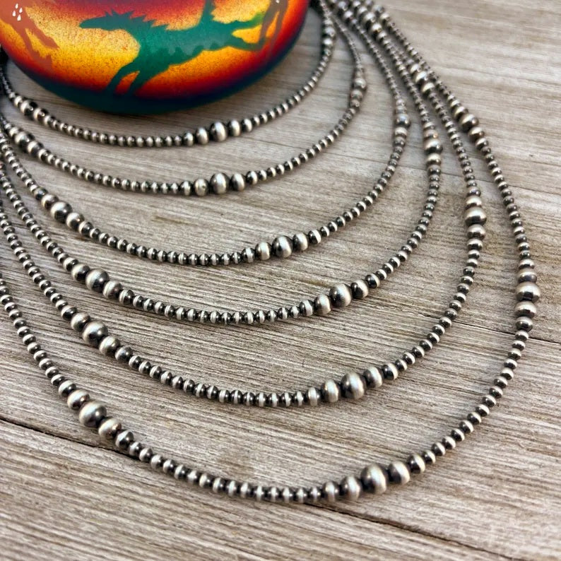 Handcrafted Sterling Silver Beaded Necklace