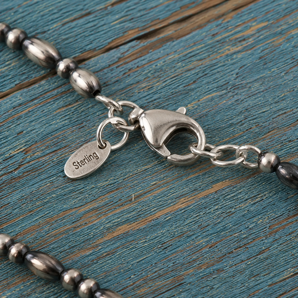 Handcrafted Sterling Silver Beaded Necklace