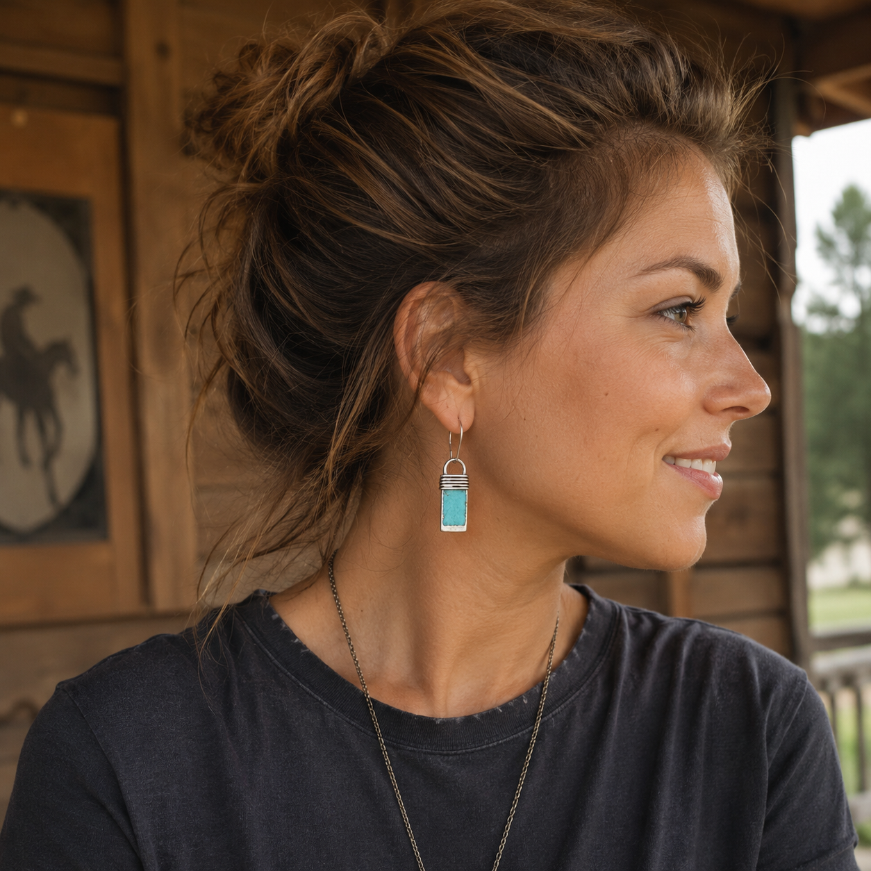 Handcrafted Sterling Silver Turquoise Earrings