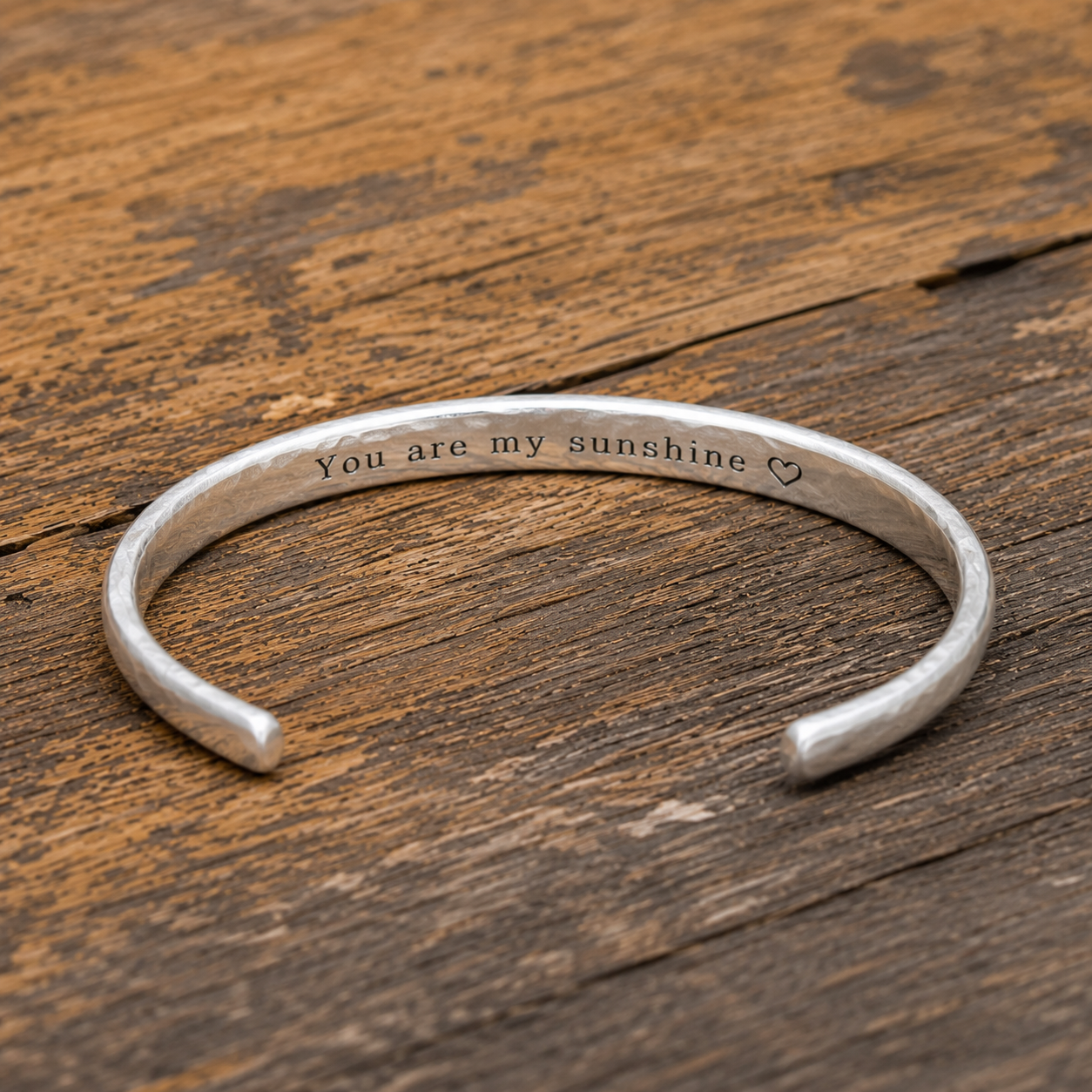 Handcrafted Hammered Sterling Silver Cuff Bracelet