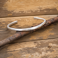 Handcrafted Hammered Sterling Silver Cuff Bracelet