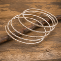 Handcrafted Hammered Sterling Silver Stacking Bangle Set