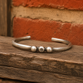 Handcrafted Hammered Sterling Silver Cuff Bracelet