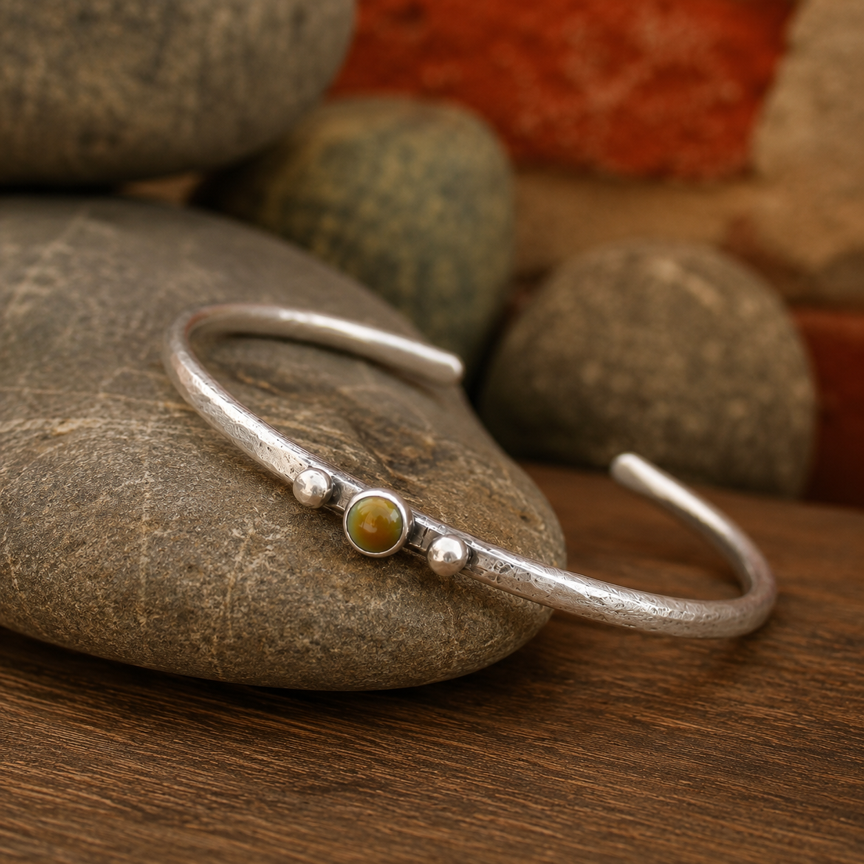 Handmade Royston Turquoise Sterling Silver Cuff Bracelet