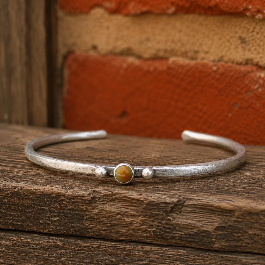 Handmade Royston Turquoise Sterling Silver Cuff Bracelet