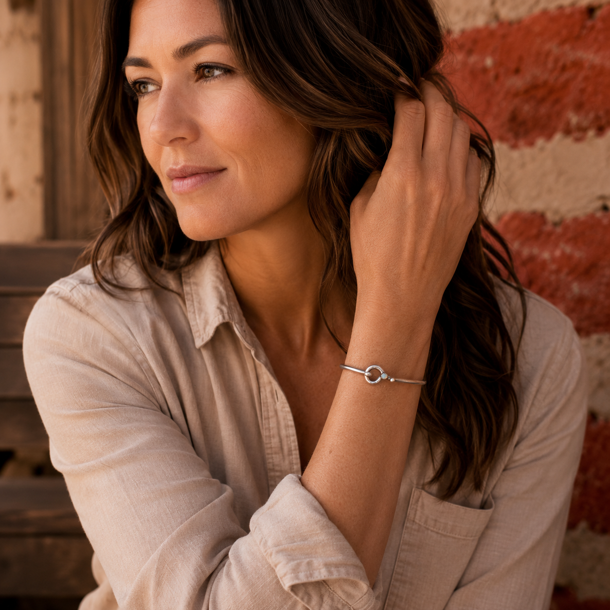 Handmade Australian Opal Sterling Silver Cuff Bracelet