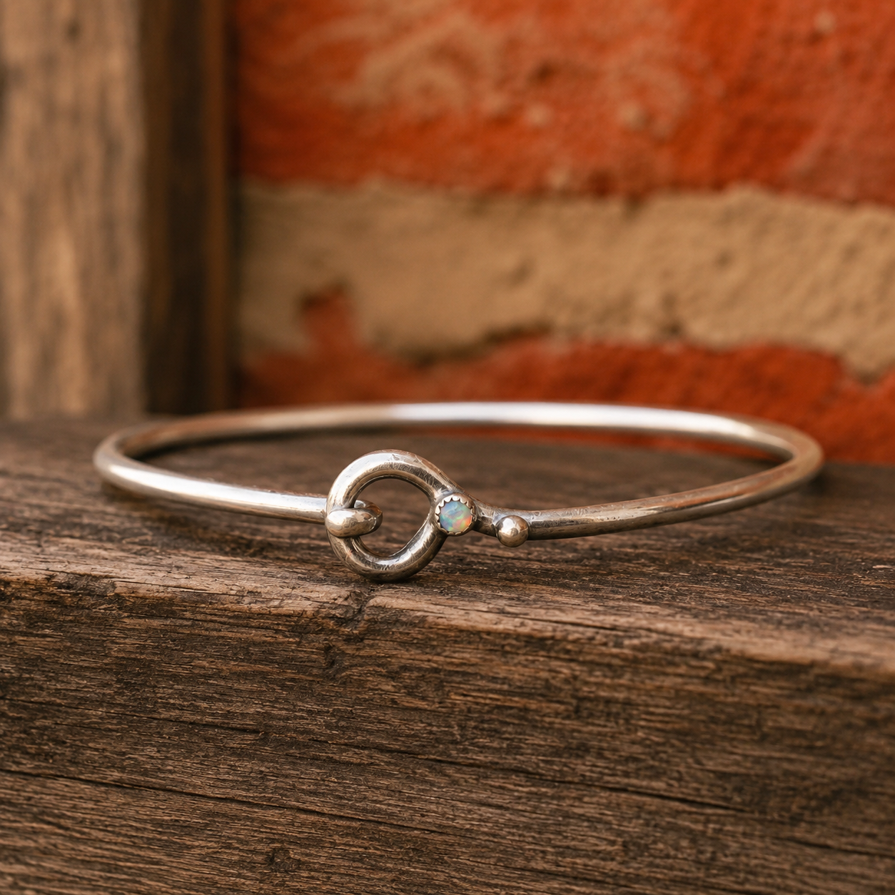 Handmade Australian Opal Sterling Silver Cuff Bracelet