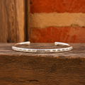 Handmade Daisy Stamped Sterling Silver Cuff Bracelet