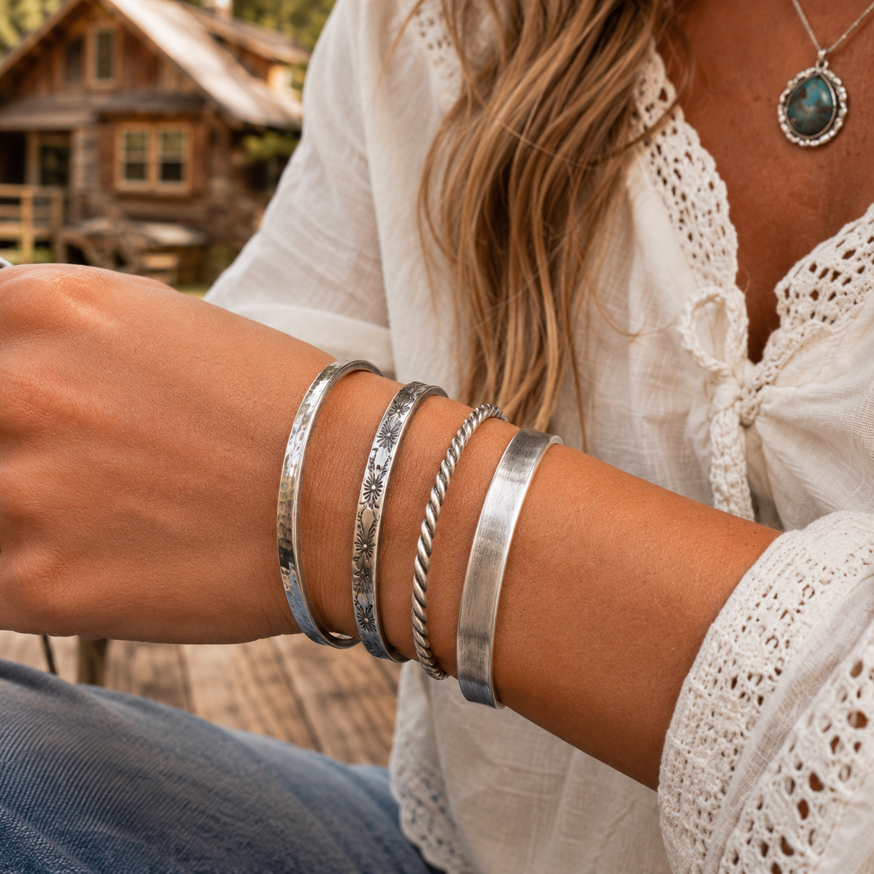 Handmade Wide Sterling Silver Cuff Bracelet
