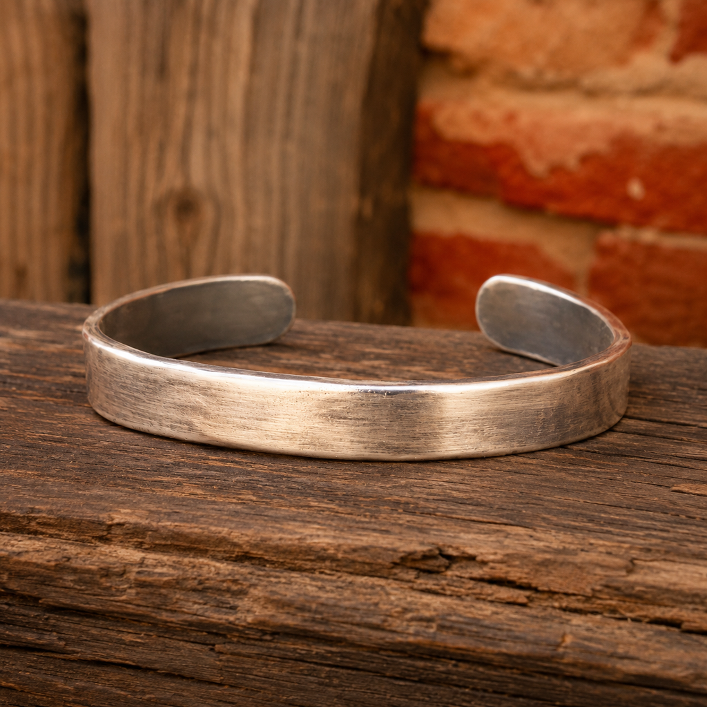 Handmade Wide Sterling Silver Cuff Bracelet