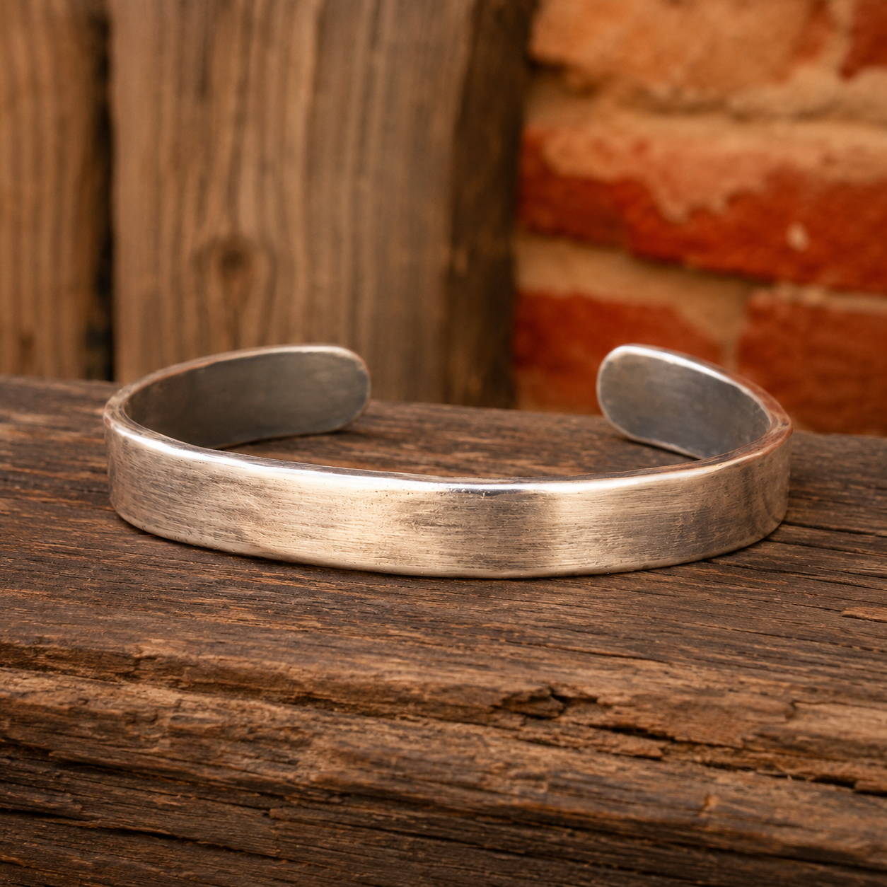 Handmade Wide Sterling Silver Cuff Bracelet