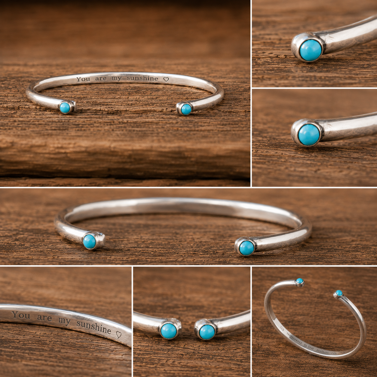 Handmade Kingman Turquoise Sterling Silver Cuff Bracelet