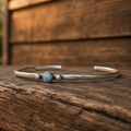 Handmade Aquamarine Sterling Silver Cuff Bracelet