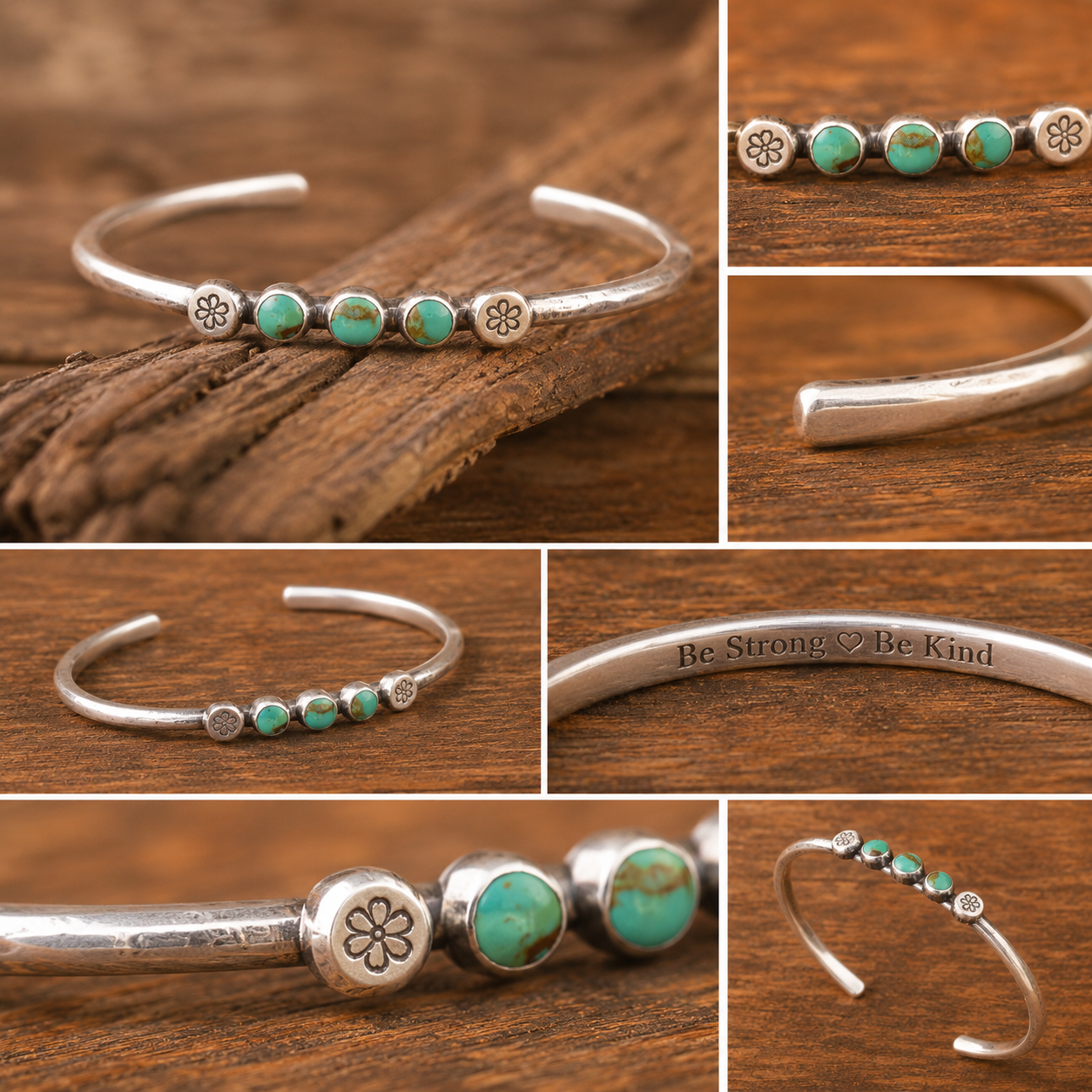 Handmade Royston Turquoise Sterling Silver Cuff Bracelet