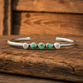 Handmade Royston Turquoise Sterling Silver Cuff Bracelet