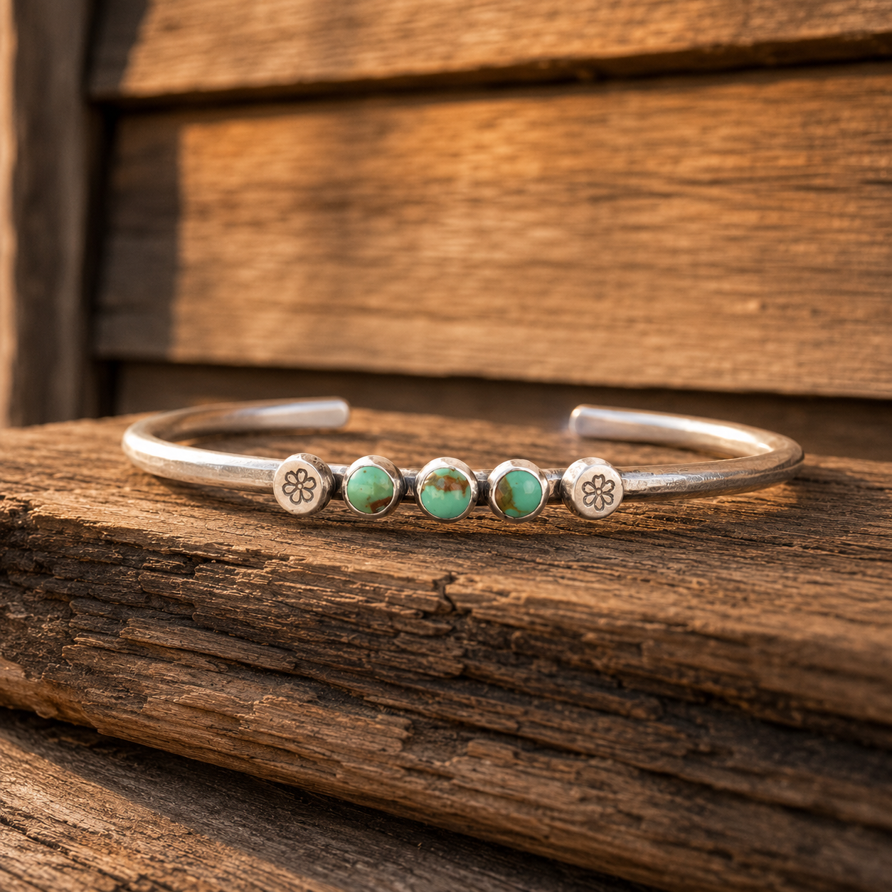 Handmade Royston Turquoise Sterling Silver Cuff Bracelet