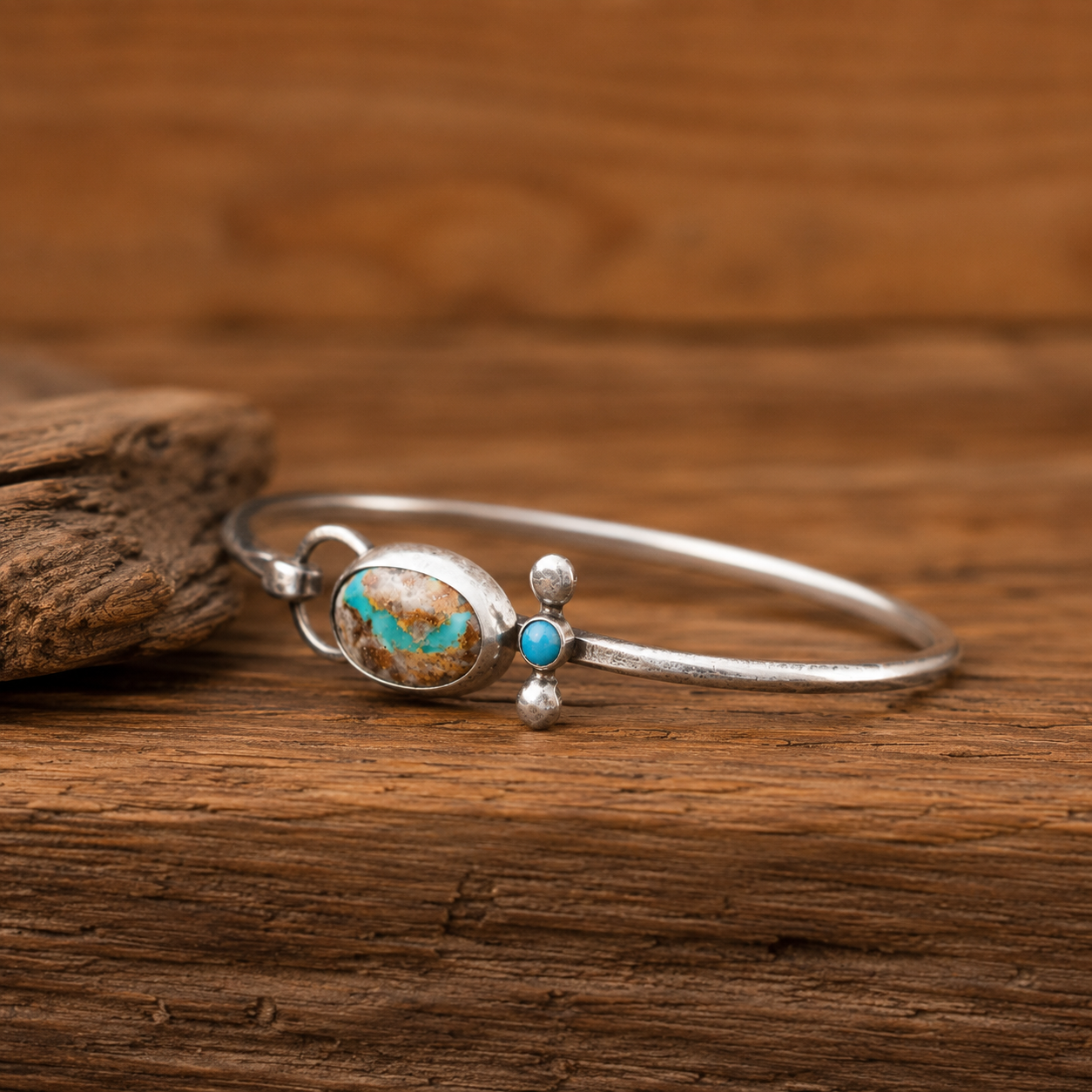 Handmade Royston Turquoise Sterling Silver Cuff Bracelet