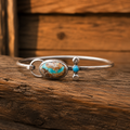 Handmade Royston Turquoise Sterling Silver Cuff Bracelet