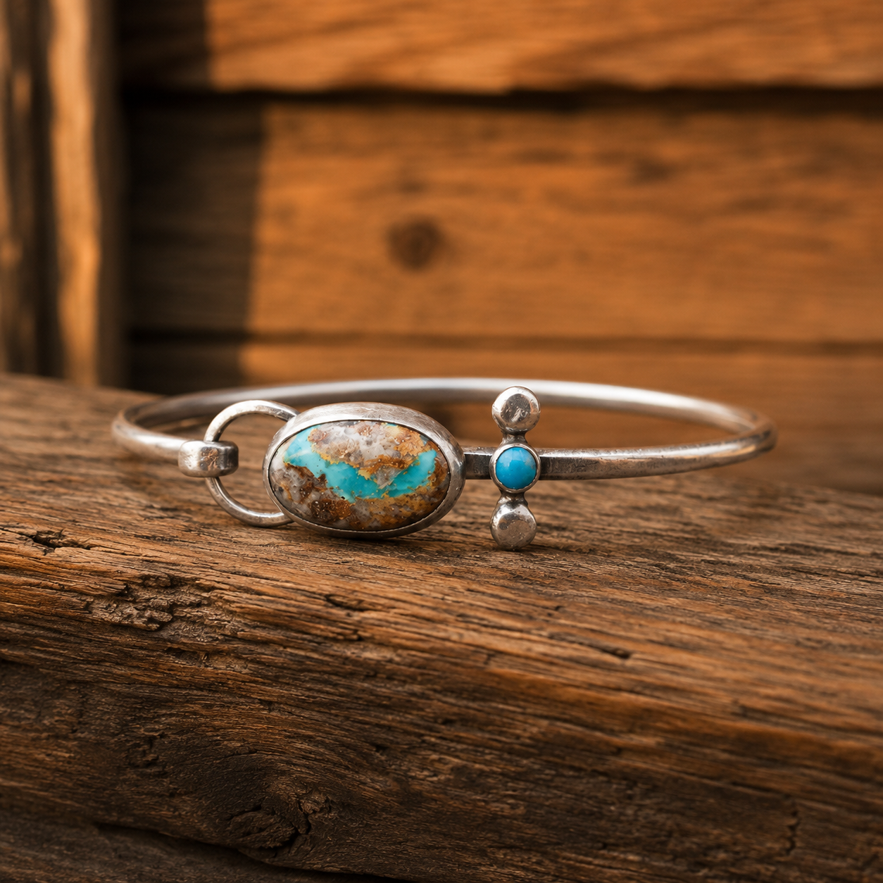 Handmade Royston Turquoise Sterling Silver Cuff Bracelet