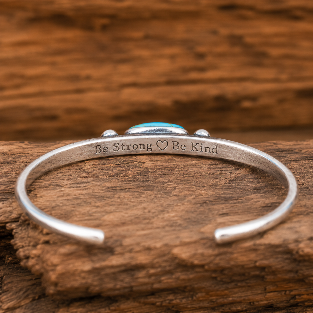 Handmade Royston Turquoise Sterling Silver Cuff Bracelet