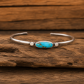 Handmade Royston Turquoise Sterling Silver Cuff Bracelet