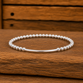 Handmade Sterling Silver Bead Bracelet