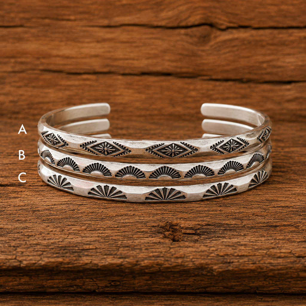 Handmade Sterling Silver Stacking Cuff Bracelet Set – Diamond, Arch & Radiance Collection