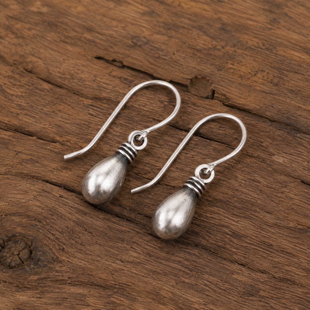 Handmade Sterling Silver Teardrop Earrings
