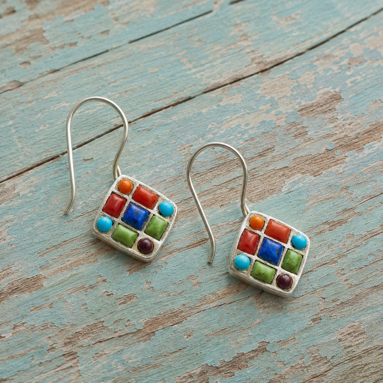Handmade Bohemian Sterling Silver Agate Earrings