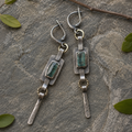 Handmade Oxidized Sterling Silver Apatite Earrings