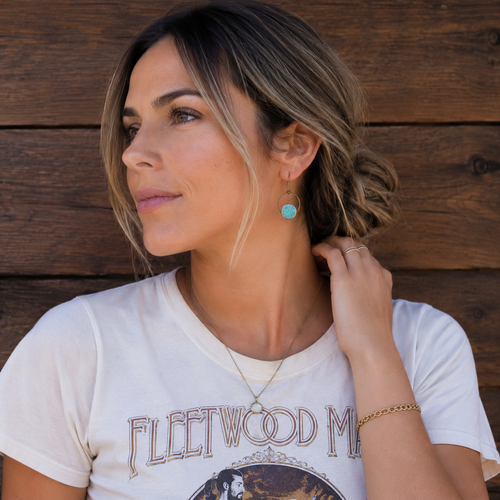 Bohemian Turquoise Copper Statement Earrings