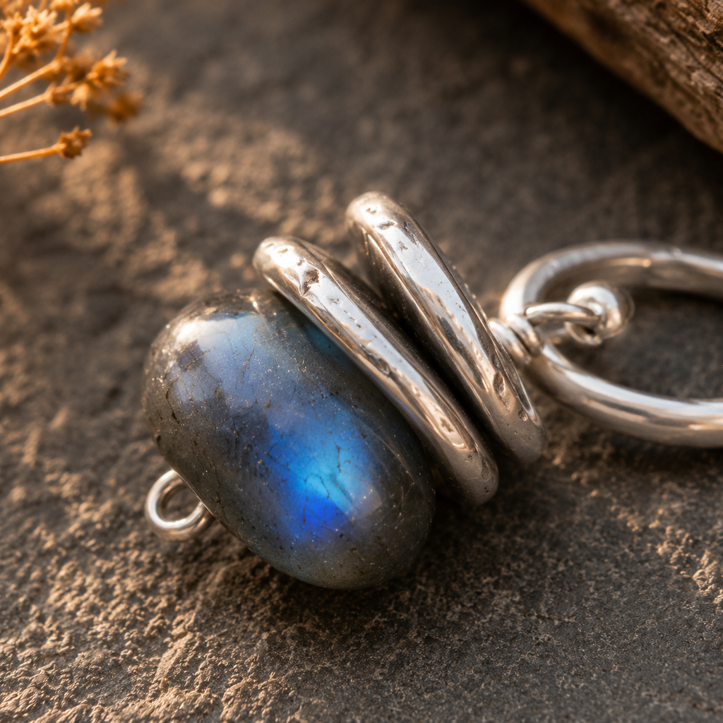 Handmade Sterling Silver Labradorite Earrings