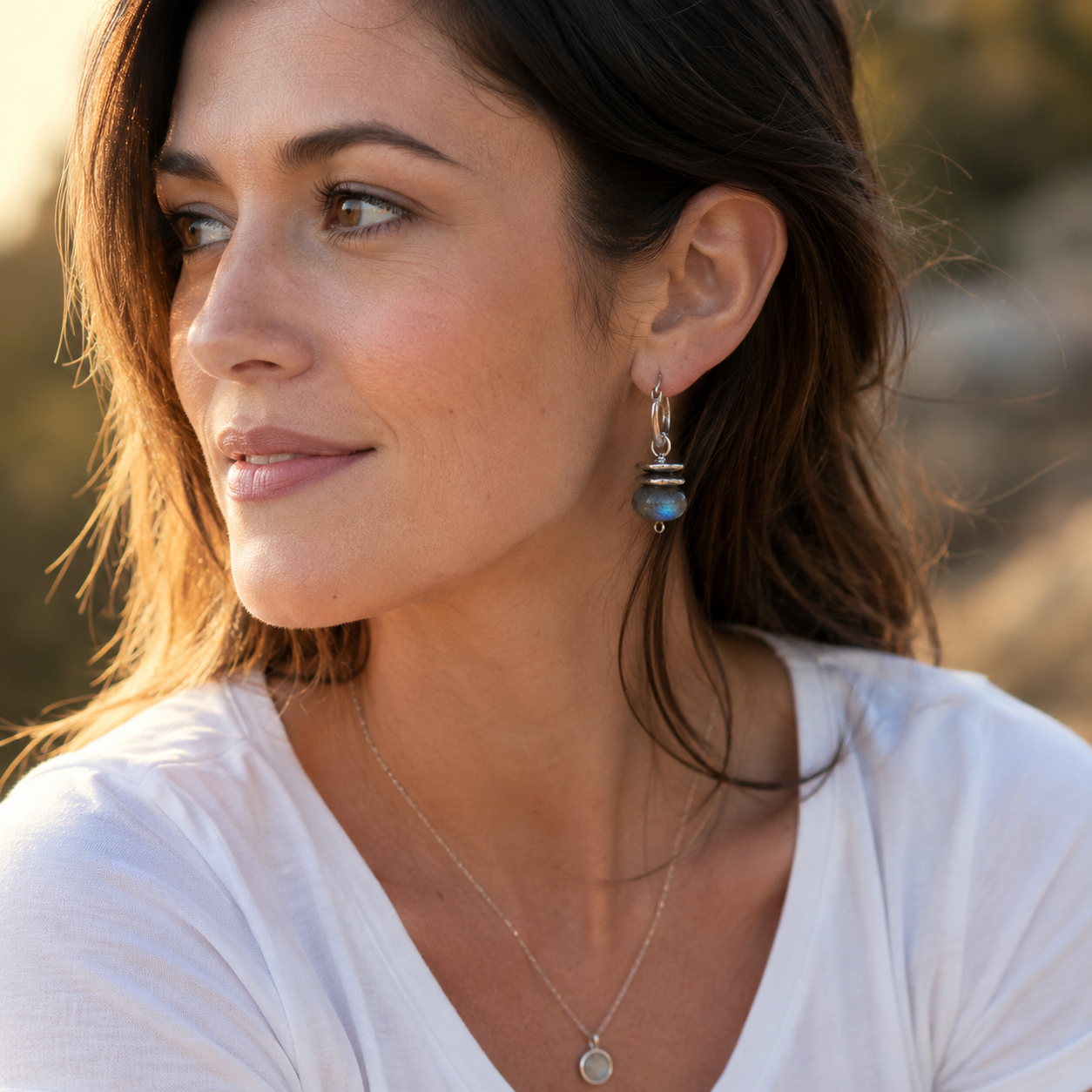 Handmade Sterling Silver Labradorite Earrings