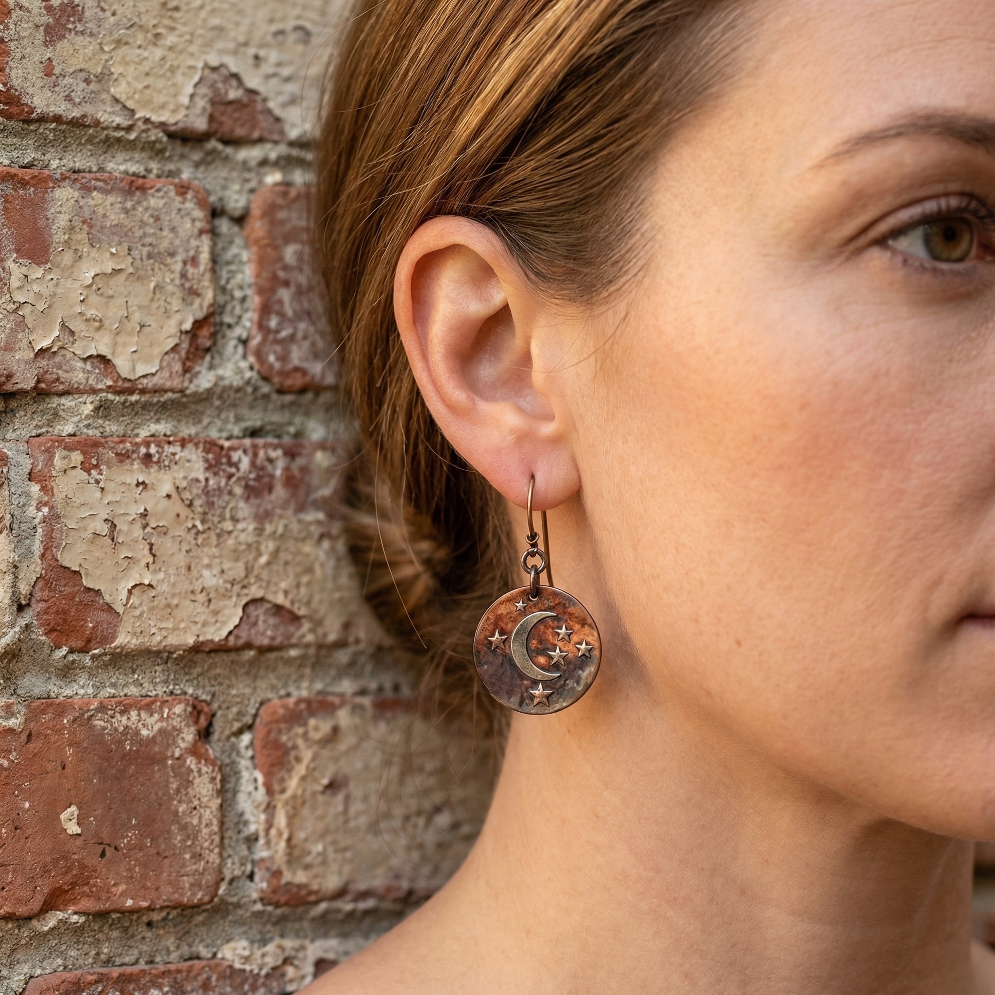 Midnight Mesa Moon Earrings
