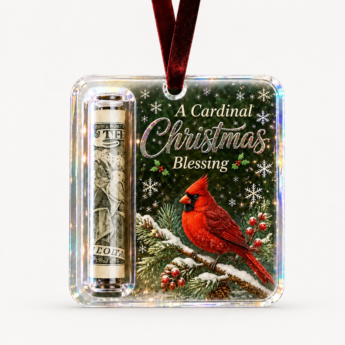 Giftwell – Clear Cash Reveal Christmas Ornament