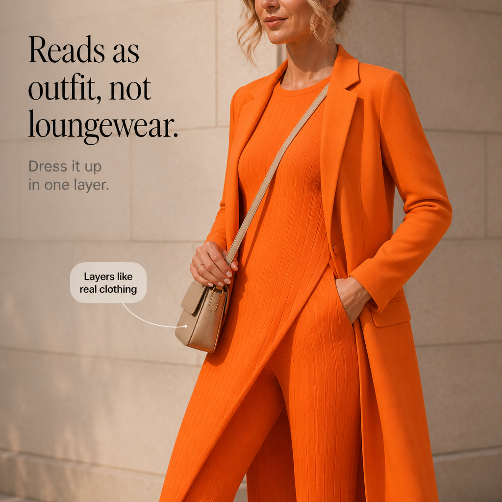 Wearbella – Ribbed Longline Top And Slim Pants Set